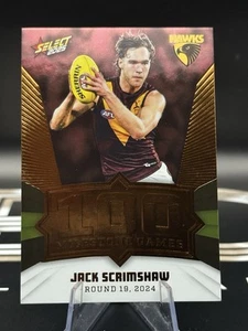 2025 AFL Select Footy Stars Hobby MGH59 Milestone Games JACK SCRIMSHAW 198/240 - Picture 1 of 2