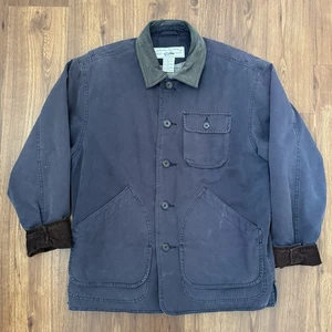 Vintage Gap Hunting Chore Barn Jacket Coat Mens Small Lined Faded Navy Blue - Picture 1 of 10