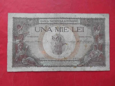 Romania 1939 1000 Lei banknote. Issue Banca Nationala a Romaniei. P 45a - Image 1 of 3