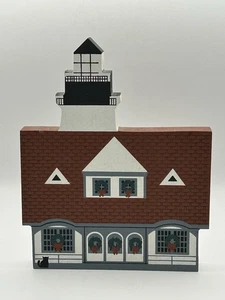 The Cats Meow Maine Christmas Series Portland Head Faro 2 lati firmato 87 - Foto 1 di 8