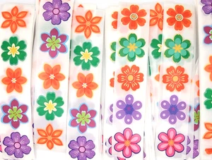 25 bunte Retro Blumen Aufkleber/Scrapbooking/Planer/Basteln/Zeitschriften/1 Zoll - Bild 1 von 2
