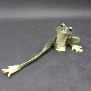 Franz Porzellan Stretching Frosch Figur 7,5" Vintage - Bild 1 von 10