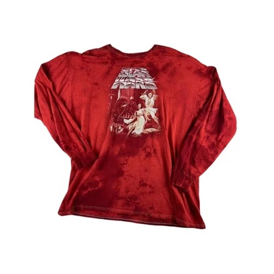 Star Wars красный галстук краситель длинным рукавом футболка 2XL винтажный кино плакат 100% хлопок - Изображение 1 из 4