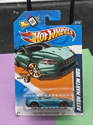 2012 Hot Wheels #99 Faster Than Ever 9/10 ASTON MARTIN DBS Teal Variant GoldFTE2 - Image 1 of 2