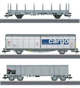 Märklin H0 - 3x Güterwagen (Eaos, Hbbillns, Rungenwagen) der SBB aus 29488 - Bild 1 von 1