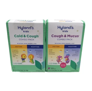 (2) Hyland's Kids Cold & Cough, & Cough & Mucus Combo Packs, Exp 10/26 - Picture 1 of 3