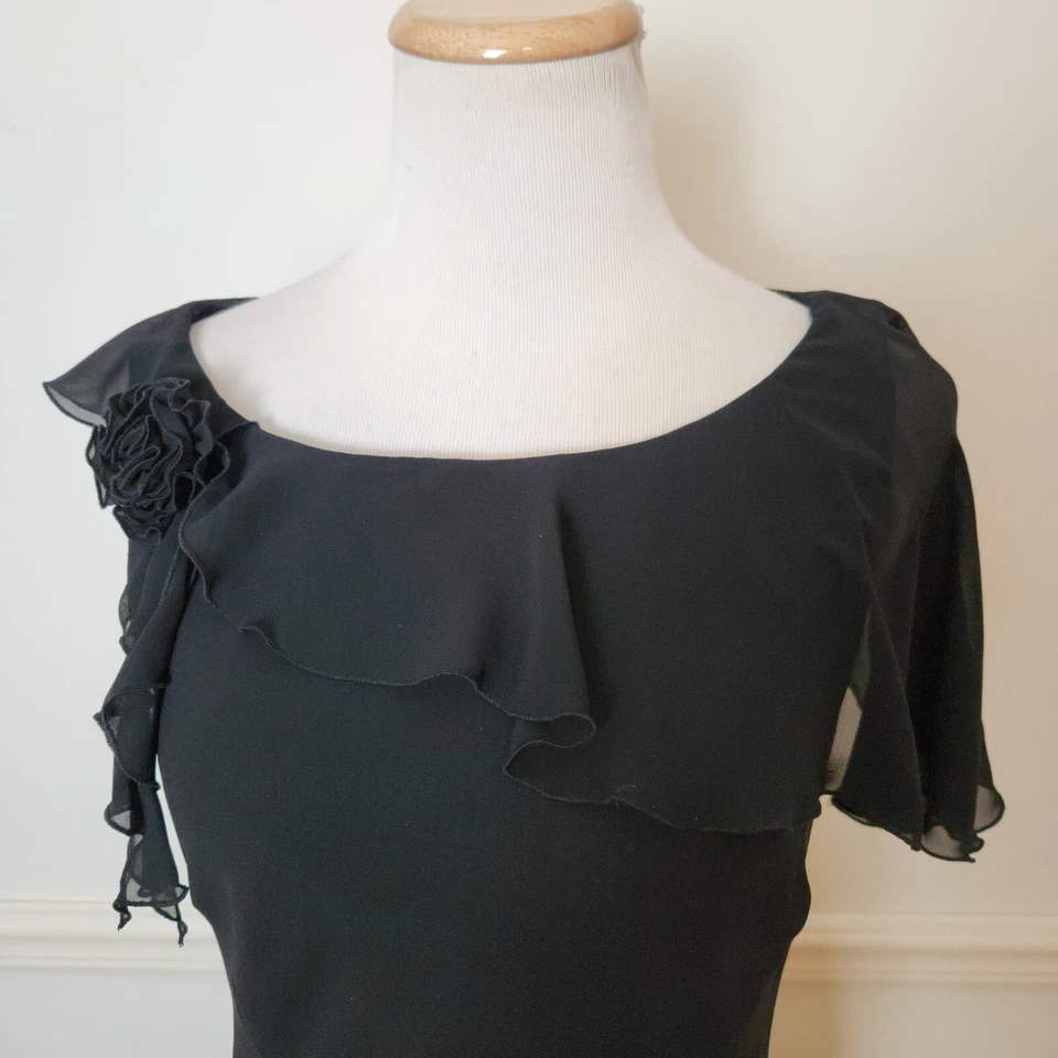 Vestido Y2K Liz Claiborne Talla 10 Mujer Sin Mangas Maxi Hada Grunge Capricho Gótico Assym Foto 1 de 4