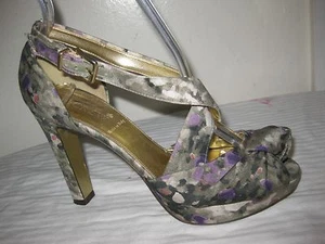 J.CREW Love Me Knot Printed Platform Heels Shoes Size 7 #28649 Made In ITALY - Picture 1 of 11