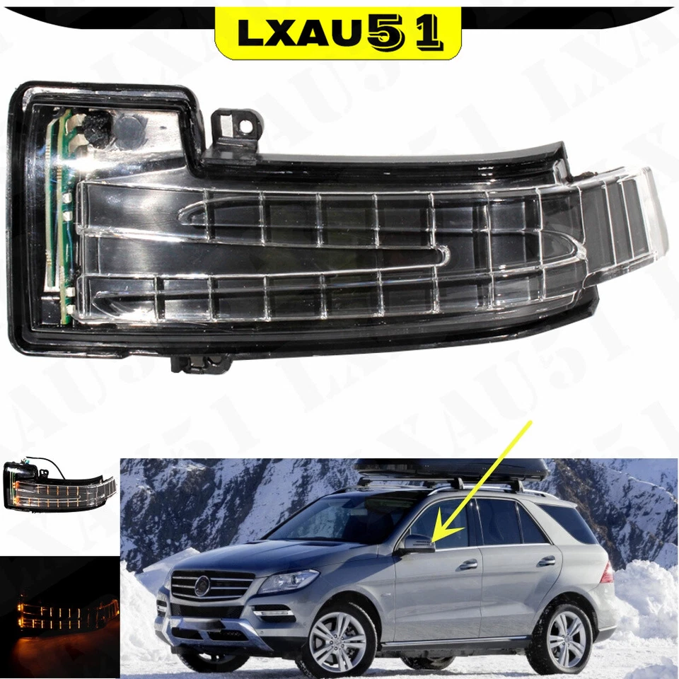 Luz de espejo retrovisor lateral intermitente izquierda conductor izquierdo para Mercedes-Benz W166 X166 11-19 Foto 1 de 4