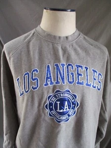 The Stronghold Los Angeles gray blue satin logo sweatshirt XL - Picture 1 of 8