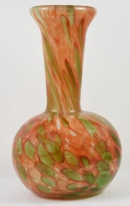 Sehr hübsche Mtarfa Kunstglas Rottöne und Grün gefasste Glasvase - Bild 1 von 3