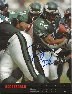 Duce Staley REAL hand SIGNED Mag Pinup Photo COA Autographed NFL Eagles Football - Picture 1 of 2