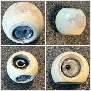 Fiat 500 500C Gear Knob Beige Leather Used - Picture 1 of 8