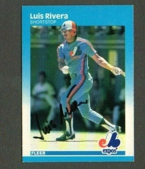 Luis Rivera 1987 Fleer authentic autographed card Expos - Image 1 of 1