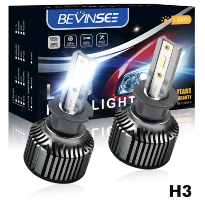 2x H3 LED Bulbs White Headlight Fog Lights 6000LM For Ford Transit 98-06 6000K - Image 1 of 4