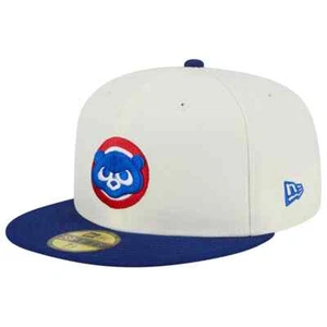 CAPPELLO CHICAGO CUBS MLB NEW ERA 59FIFTY RETRO STONE/ROYAL 7 1/8 (RARO) - Foto 1 di 4
