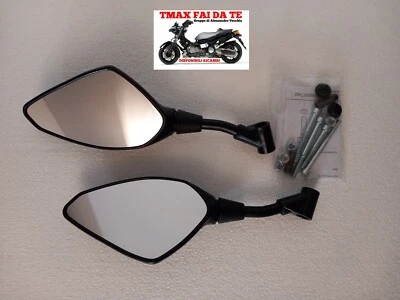 SPECCHI SPECCHIETTI MANUBRIO YAMAHA  TMAX 500 2008 2009 2010 2011 ORION NERO - Bild 1 von 4