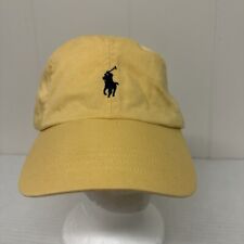 Polo Ralph Lauren Hat Yellow Strap Back Classic Logo Embroidered Cap Preppy