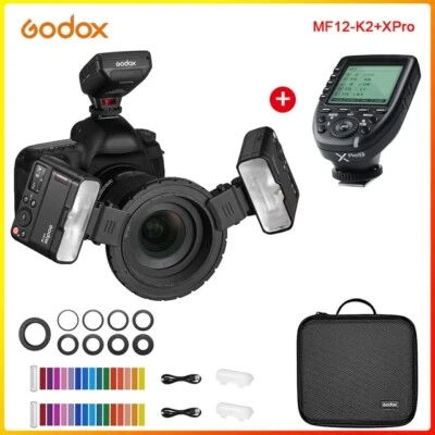 Godox MF12-K2 Macro Flash Speedlite 2,4G Drahtlose Steuerung+Xpro Trigger - Bild 1 von 4