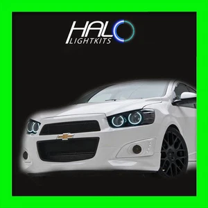 2012-2014 CHEVY SONIC WHITE PLASMA HEADLIGHT HALO ANGEL EYES RINGS by ORACLE - Picture 1 of 5