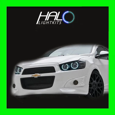 2012-2014 Chevy Sonic Weiß Plasma Scheinwerfer Halo Engel Augen Ringe Von Orakel - Bild 1 von 4