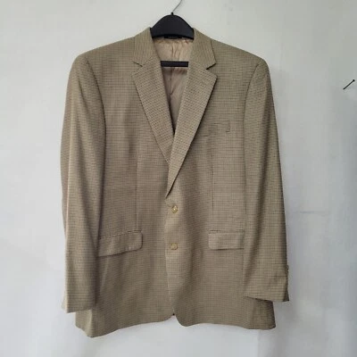 Blazer Ralph Lauren Para Hombres 46L Seda/Lana Pata de Gallo 2 Botones Forrado Abrigo Deportivo Foto 1 de 4