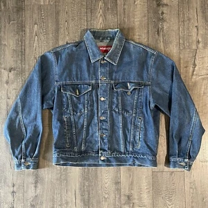 Vintage 90’s Wrangler Hero Dark Blue Denim Jacket #15101 Men’s M - Picture 1 of 9