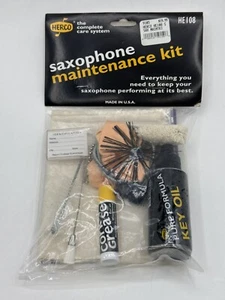 Herco HE108 Saxophone Maintenance Kit Swab, Cleaner, Cloth, Key Oil NIP New USA - Picture 1 of 6