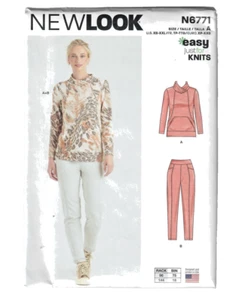 New Look Sewing Pattern 6771 Misses Women Ladies Plus Knit Top and Pants 4-26 - Picture 1 of 4