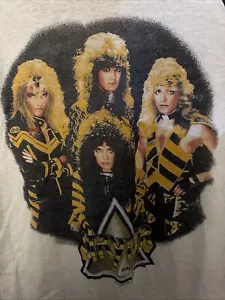 Rare Vintage Stryper To Hell With The Devil 1987 Tour Raglan T Shirt 80s White - Picture 1 of 10