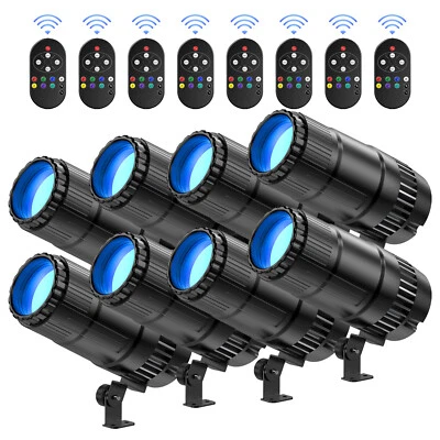 50W LED 6in1 Spot Light RGBW Stage Party DJ Lighting Beam Spotlight Mirror Ball - Image 1 of 4