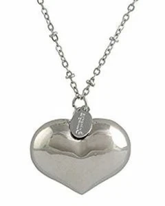 Collar Llama Ángeles Bola Mexicana Corazón Color Plata - Imagen 1 de 1