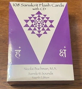 108 Sanskrit Flash Cards With CD By Nicolai Bachman, M.A. Devanagari Rare HTF - Picture 1 of 6