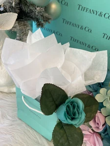 Tiffany&Co Logo Tissue Paper Lot 10 Sheets 5 Logo 5 Plain 11.75”x15” Gift Card - Picture 1 of 10