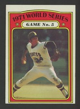 1972 Topps “1971 World Series Game 5” Nelson Briles Card #227 Pirates Orioles FR
