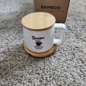 Bambus Tassenwärmer mit 8 Unzen Keramiktasse - Bild 1 von 7