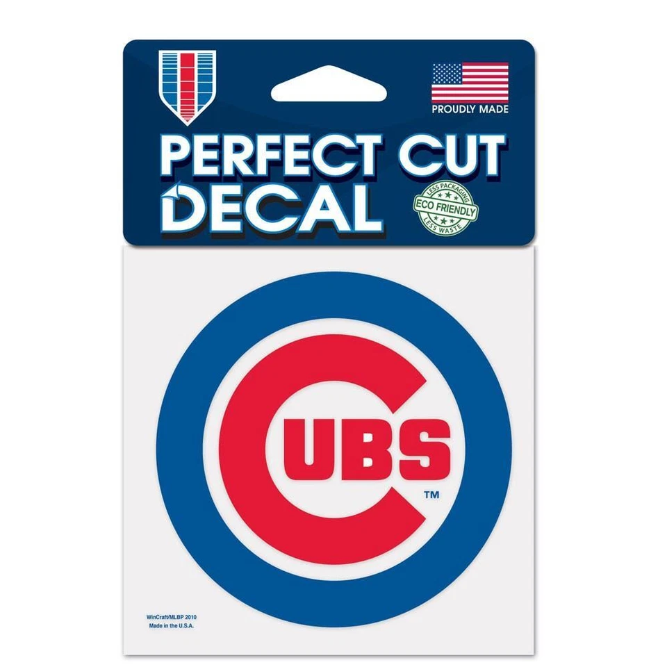 Chicago Cubs 4"x4" Perfect Cut Car Decal [NEW] MLB Auto Sticker Emblem - Image 1 of 1
