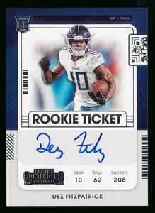 DEZ FITZPATRICK 2021 CONTENDERS AUTO RC AUTOGRAPH ROOKIE - Picture 1 of 1