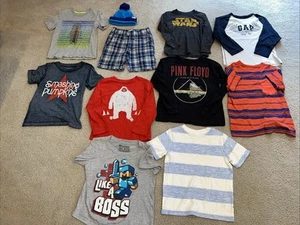 Boys Lot 1 Hat, 1 Shirt, 5 Short Sleeve, 4 Long Sleeve, Size X-Small/5T - Picture 1 of 23