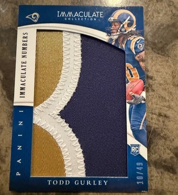 Parche Panini Immaculate Numbers Todd Gurley RC 2015 3 colores/49 #IJ-TG Rams Foto 1 de 2