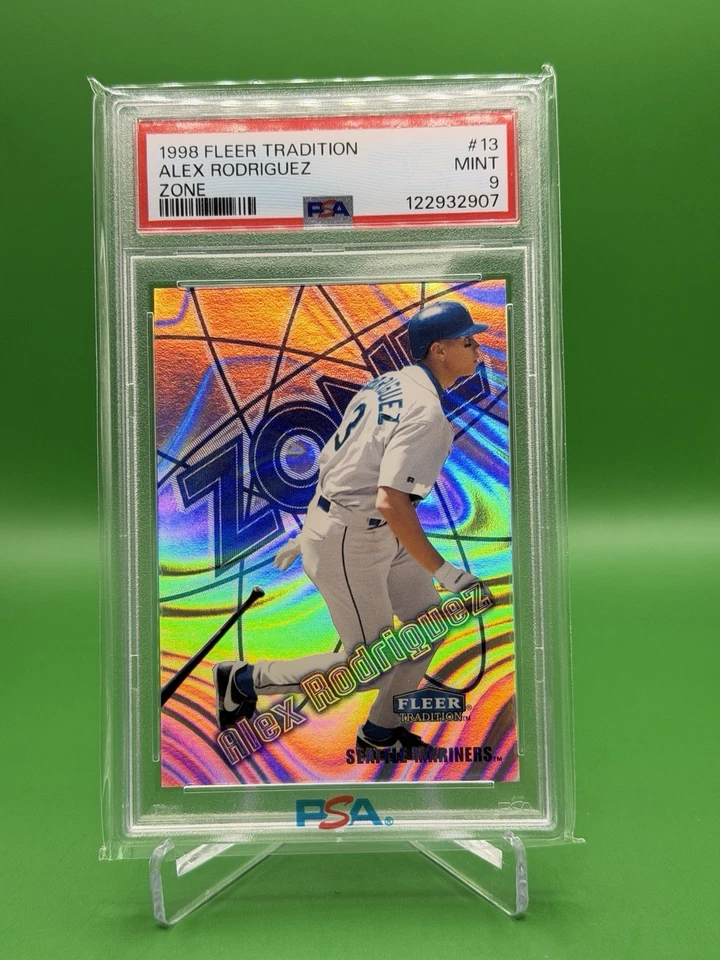 ALEX RODRIGUEZ PSA 9 1998 FLEER TRADITION #13 Z ZONE MARINERS  - Image 1 of 2