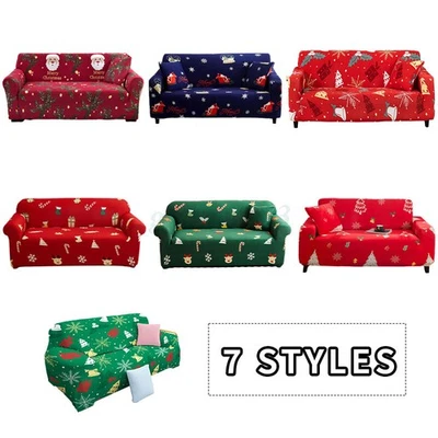 Christmas Sofa Cover Slipcover Protector Lounge Couch Cover for 1~4 Seater Sofa - image 1 of 4