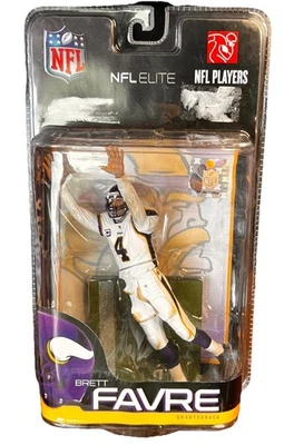 Figura McFarlane NFL Elite Brett Favre Minnesota Vikings #4 2010 - nueva en paquete Foto 1 de 4