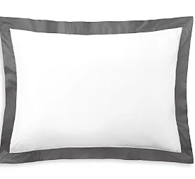 Polo Ralph Lauren Organic Cotton Sateen Border King Sham, Grey - Изображение 1 из 1