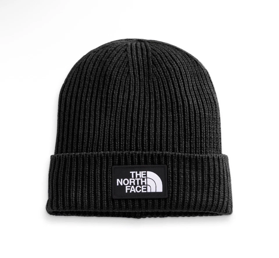 The North Face 男式 - TNF 标志盒铐边无檐帽 - TNF 黑色 — 第 1/1 张图片