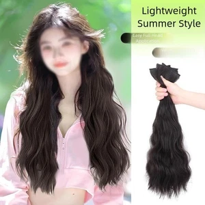 Water Wave Clip In Hair Extensions 3 Pieces For Full Head Coverage Human Hair - Picture 1 of 16