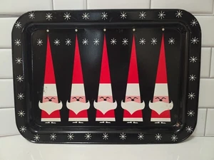 Vintage Holt Howard Weihnachtsmann Metall Tablett Atomic Black - Mid Century Modern - Bild 1 von 6