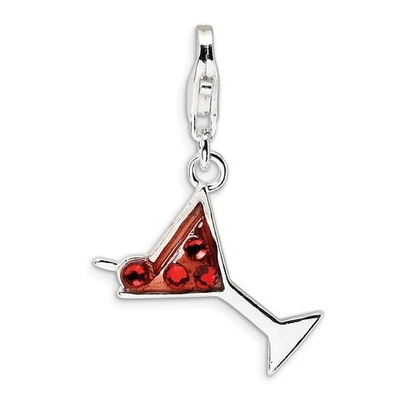 Cristales de Swarovski Martini Glass Charm .925 plata de ley Amore La Vita Foto 1 de 4