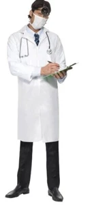 Disfraz de Doctor Smiffys, Blanco (Talla XL) Abrigo Blanco - Imagen 1 de 1