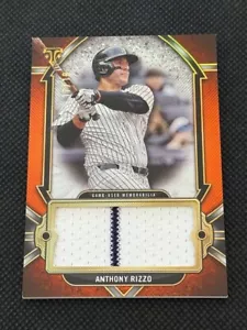 2024 Topps Triple Threads Single Jumbo Jersey Anthony Rizzo Amber 17/18 - Picture 1 of 2